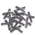 Nœud en velours accessoires de bricolage pour boîtes cadeaux, vêtements et pinces. - Largeur du ruban 1 cm / Taille 3.5*6cm (10 Pièces/Paquet) / Gris