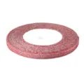 Red glitter ribbon roll for craft DIY gift wrapping, holiday decoration, and clothing accessories. - 0.6cm Width / Silver Thread Red