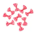 Handmade grosgrain ribbon bows with heart print detail for DIY hair accessories and apparel 2.8x4cm - 50 Pieces/Pack / Watermelon red