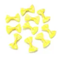 Yellow grosgrain ribbon bows with heart print, DIY handmade hair accessories and apparel decor. - 50 Pieces/Pack / Yellow
