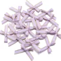 Gedetailleerd overzicht van paarse grosgrain lintstrikken met gouden rand voor DIY haarspelden. - 30 Stuks/Verpakking (4cm*5cm Lintbreedte 1cm) / Lichtpaars