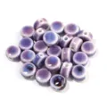 Perline in ceramica smaltata cambio forno piatto rotondo perline sfuse dettaglio gioielli fai - 10 Pezzi/Pack (12mmx6.5mm) / Viola
