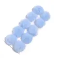 Light blue fluffy mink fur pom pom balls for DIY keychains jewelry and clothing accessories - 3cm / Sky Blue