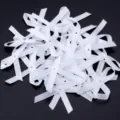 Nastro bianco fiocco accessori DIY mollette capelli scatola regalo decorazione vestiti - 50 Pezzi/Confezione / Bianco
