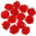 Rode goudrand mesh anjer bloemen DIY accessoires voor haarspelden kleding ambachten. - Rode anjers met gouden rand