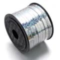 Silver holographic ribbon roll for gift wrapping and balloon string decoration 100 yards - Silver / 100 Yards/Pack