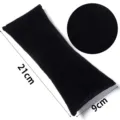 Black velvet watch display pillow detail shot, soft texture, 21x9cm size for jewelry counter. - Suede Texture Style / 9x21cm / Black