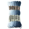 8m verloop blauw borduurgaren set, polyester kruissteek draad voor DIY handwerk naai benodigdheden. - 6 Stuks/Pak / Blauwe serie 01