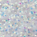 Holographic star nail sequins 3mm color plated PVC glitter flakes for DIY nail art design - 30g/Bag / Golden Luster Transparent White