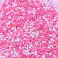 Paillettes Cœur Rose 3mm Paillette pour Nail Art Artisanat PVC Vrac Décoration Charmante - Pack de 30g / Rouge Rose Irisé