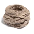 Cuerda trenzada de yute natural de 3 cabos para envolver regalos, manualidades y accesorios. - Ancho 0,7 cm (10 Yardas/Paquete) / Yute