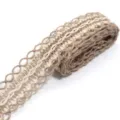 Natural jute burlap ribbon lace trim for DIY gift wrapping and craft sewing projects. - Size 4 / 4cm