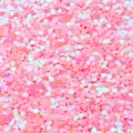 Paillettes coeur rose 3.0mm PVC sans trou pour art d'ongles vetements accessoires - Pack de 30g / Rose Électroplaqué