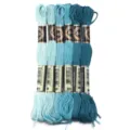 Set van verloop blauw borduurgaren, 8 meter per skein, ideaal voor kruissteek DIY ambachten. - 6 Stuks/Pak / Blauwe serie 07