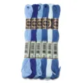 Blauwe borduurgaren set, 8m per skein, polyester kruissteek draad voor DIY handwerk naaien. - 6 Stuks/Pak / Blauwe serie 08