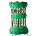 8m polyester borduurgaren groene kruissteek draad diy handwerk naai benodigdheden - 6 Stuks/Pak / Groene serie 01