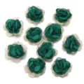 4cm Chiffon Zweifarbig Handgemachte Blumen DIY Haarschmuck Zubehoer Bastelmaterial Neu - Dunkelgrün & Hellbraun
