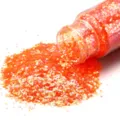Polvere di glitter esagonale arancione per nail art, artigianato fai da te e trucco scenico. - Iridescent Orange-Red
