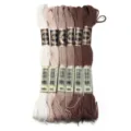 8m Polyester Borduurgaarn Kruissteek Borduurdraad Bruine Verloopkleuren DIY Handwerk - 6 Stuks/Pak / Grijze serie 01