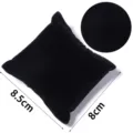 Black velvet watch display pillow jewelry bracelet holder cushion counter organizer photography prop. - Suede Texture Style / 8x8.5cm / Black