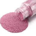 Polvere di glitter esagonali rosa per artigianato, unghie fai-da-te e decorazioni scintillanti. - Rosa Semplice