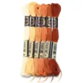 Verloopkleur borduurgaren 6-draads katoen kruissteek garen 8m strengen voor doe-het-zelf - 6 Stuks/Pak / Oranjerode serie 01