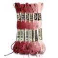 6-draads borduurgaren katoen kruissteek draden verloop rood roze set 8m strengen - 6 Stuks/Pak / Roze serie 03