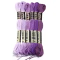 6st lila polyester borduurpakket garen strengen voor kruissteek DIY knutselen 8m - 6 Stuks/Pak / Paarse Serie 01