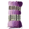 8M 6st Verloop Paars Borduur Garen Polyester Kruissteek Draad DIY Handwerk Materiaal - 6 Stuks/Pak / Paarse serie 02