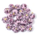 Pink Leopard Print Pom Pom Furry Charms DIY Jewelry Earrings Necklace Phone Chain Accessories - 20 Pcs/Pack / Leopard Print Pompoms - Pink