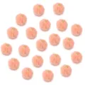 Fuzzy faux fur pom pom charms with gold loop for DIY jewelry earrings keychain bag crafts - 20 Pcs/Pack / Light Orange Faux Rabbit Fur