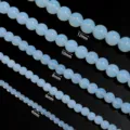 Synthetic opal round loose beads detail showing 4mm to 12mm sizing for DIY jewelry making - 4mm / Opal Stone Beads