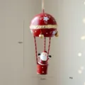 Christmas hot air balloon hanging ornament resin Santa Claus tree pendant decoration 15cm - Santa Claus Hot Air Balloon