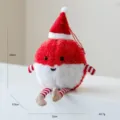 Simpatico peluche natalizio rosso bianco decorazione festiva giocattolo morbido 20cm - Bambola di Natale (Stile E)