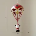 Christmas metal hanging ornament with cute resin Santa Claus figurine for holiday decor. - Santa Claus Parachute