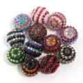 Colorful resin rhinestone big hole beads for DIY handmade jewelry crafts accessories. - 20mm / Multicolor