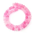 Pink crackled glass abacus beads loose strands DIY handmade jewelry making accessories - Approx 75 Pieces/Pack / Pink
