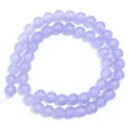 Perle tonde in vetro viola chiaro per braccialetto collana accessori di gioielleria. - Viola chiaro