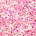 Colorful glass seed beads mix pink white DIY bracelet jewelry making slime filler details - 40g/Pack / Mixed Barbie Pink Series