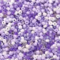 Purple white glass seed beads macro detail shot for handmade jewelry and slime filler supply - 40g/Pack / Mixed Purple Series