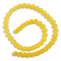 Perline tonde di vetro giallo accessori sfusi per gioielli fatti a mano collane bracciali - Giallo Medio