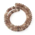 Cracked glass abacus beads DIY jewelry making spacer beads handmade accessories for bracelets. - Approx 75 Pieces/Pack / Brown