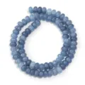 Blue crackled glass abacus beads strand for DIY handmade jewelry, bracelet and necklace accessories. - Approx 75 Pieces/Pack / Dark Blue