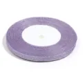 Light purple glitter ribbon roll for handmade DIY crafts, gift wrapping, and party decor. - Silver Wire Purple
