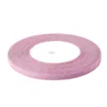 Pink glitter ribbon for gift wrapping, crafts, handmade DIY, and festive party decoration. - Silver Wire Pink