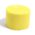 Bright yellow crepe paper roll streamer for craft DIY party decoration gift wrapping material - Ribbon 25m Long 4.5cm Wide / Yellow
