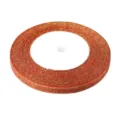 Red metallic glitter ribbon spool for gift wrapping, crafts, and festive holiday decorations. - Gold Metallic Red