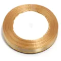 Gold polyester ribbon with metallic edge trim for gift wrapping, baking boxes, and DIY crafts. - 0.6cm Width / Champagne