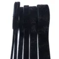 Black glitter velvet ribbon for DIY sewing, gift wrapping, and party decoration crafts. - Black