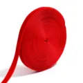Rote einseitige Samtbandrolle für Geschenkverpackung, DIY-Haarspangen und Bekleidungszubehör. - Breite 2 cm, 10 Yards/Rolle / Rot